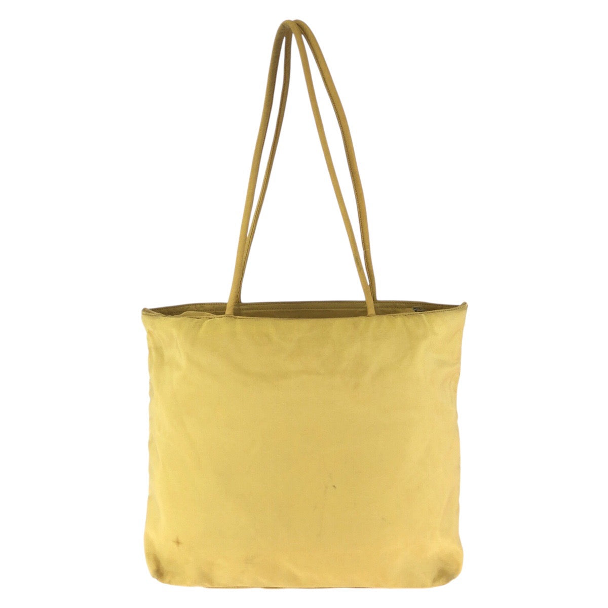24116
PRADA プラダ テスート 三角ロゴプレート イエロー シルバー金具 ナイロン ショルダーバッグ トートバッグ レディース AB28