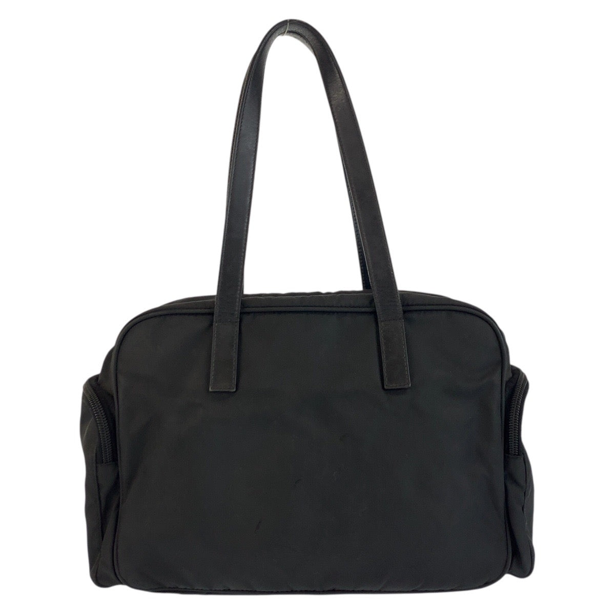 24124
PRADA プラダ テスート 三角ロゴプレート ブラック 黒 シルバー金具 ナイロン ハンドバッグ トートバッグ レディース B21