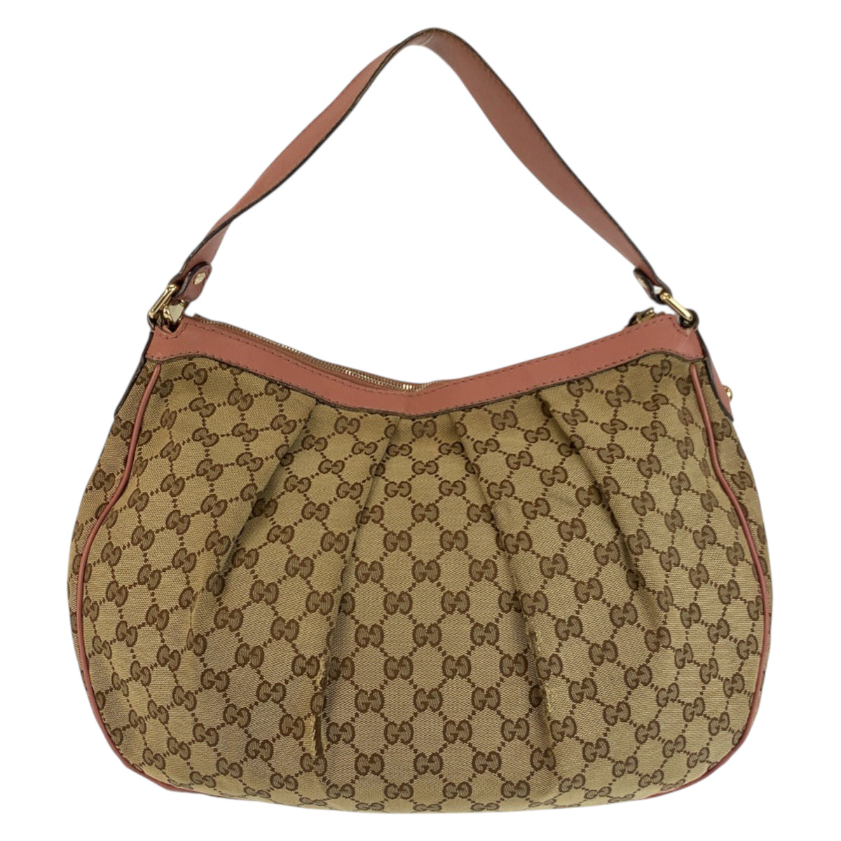 24125
GUCCI グッチ スーキー ベージュ ピンク ゴールド金具 GGキャンバス / レザー 232955 ショルダーバッグ レディース AB35