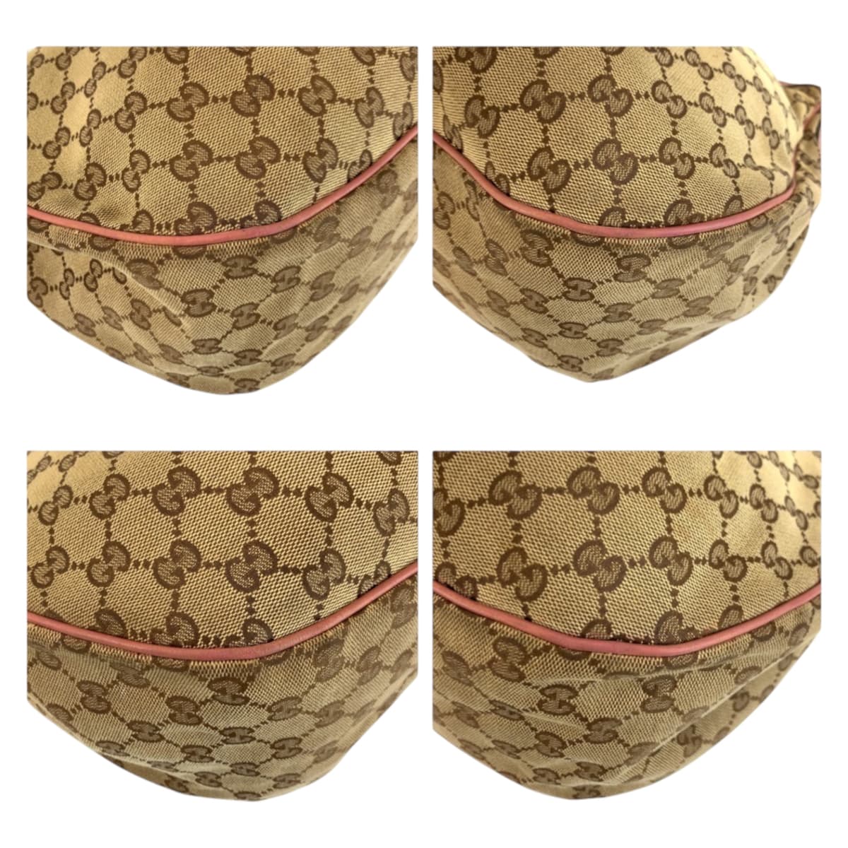 24125
GUCCI グッチ スーキー ベージュ ピンク ゴールド金具 GGキャンバス / レザー 232955 ショルダーバッグ レディース AB35