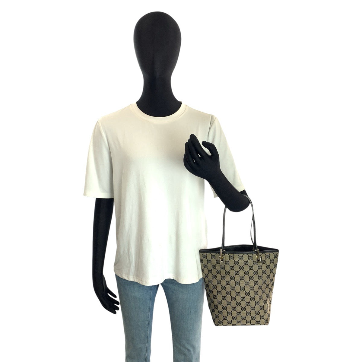 24126
GUCCI グッチ ブラック 黒 ゴールド金具 GGキャンバス / レザー 002 1099 トートバッグ ショルダーバッグ レディース ABP35