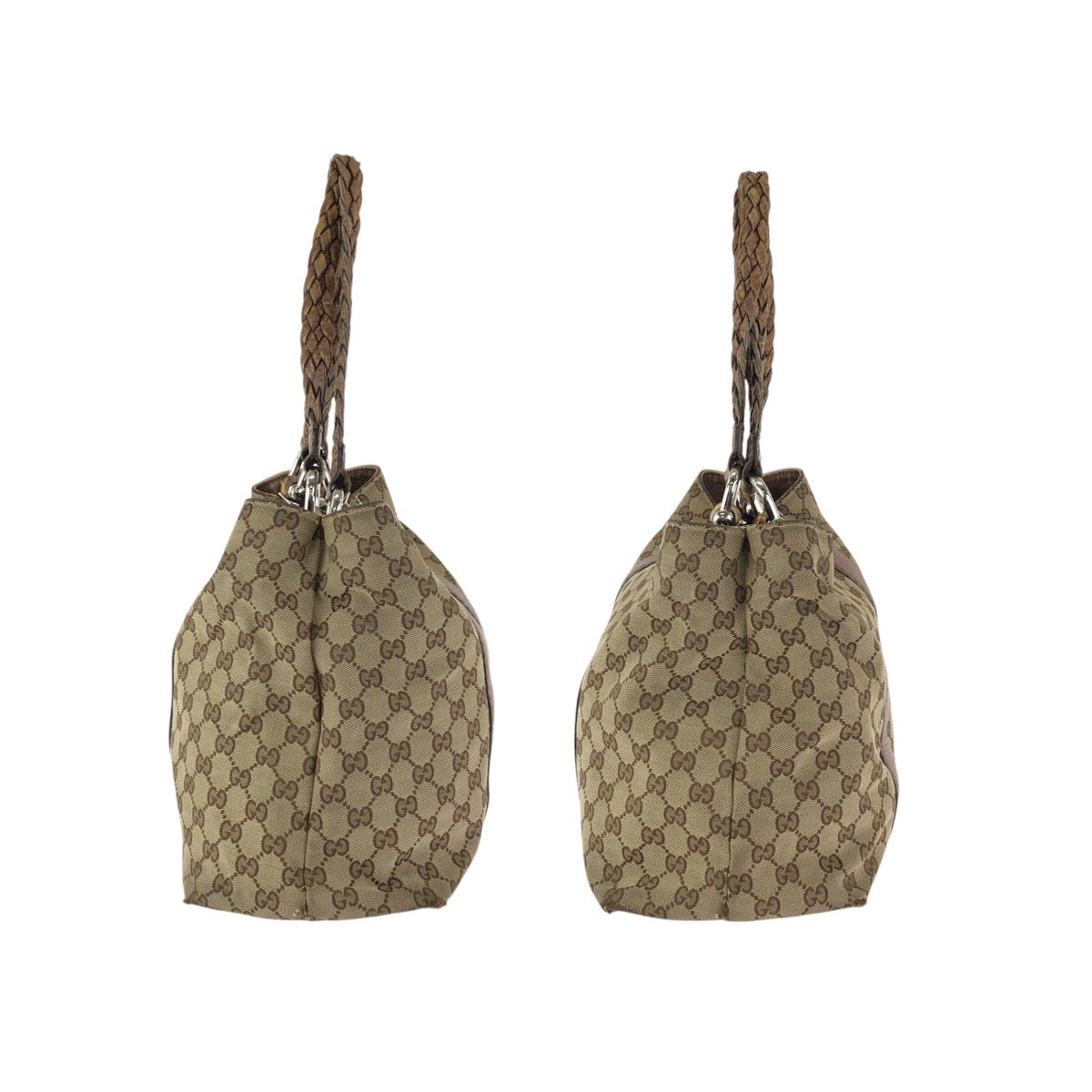 24127
GUCCI グッチ バンブー ベージュ ブラウン シルバー金具 GGキャンバス / レザー 232947 トートバッグ ショルダーバッグ レディース AB30