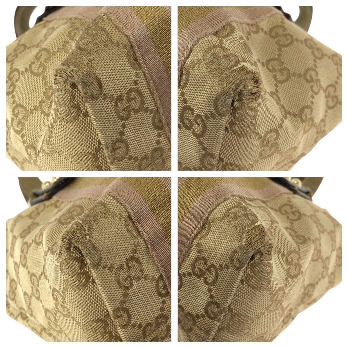 24130
GUCCI グッチ ベージュ ゴールド金具 GGキャンバス / レザー 139261 ミニトートバッグ ハンドバッグ レディース B21