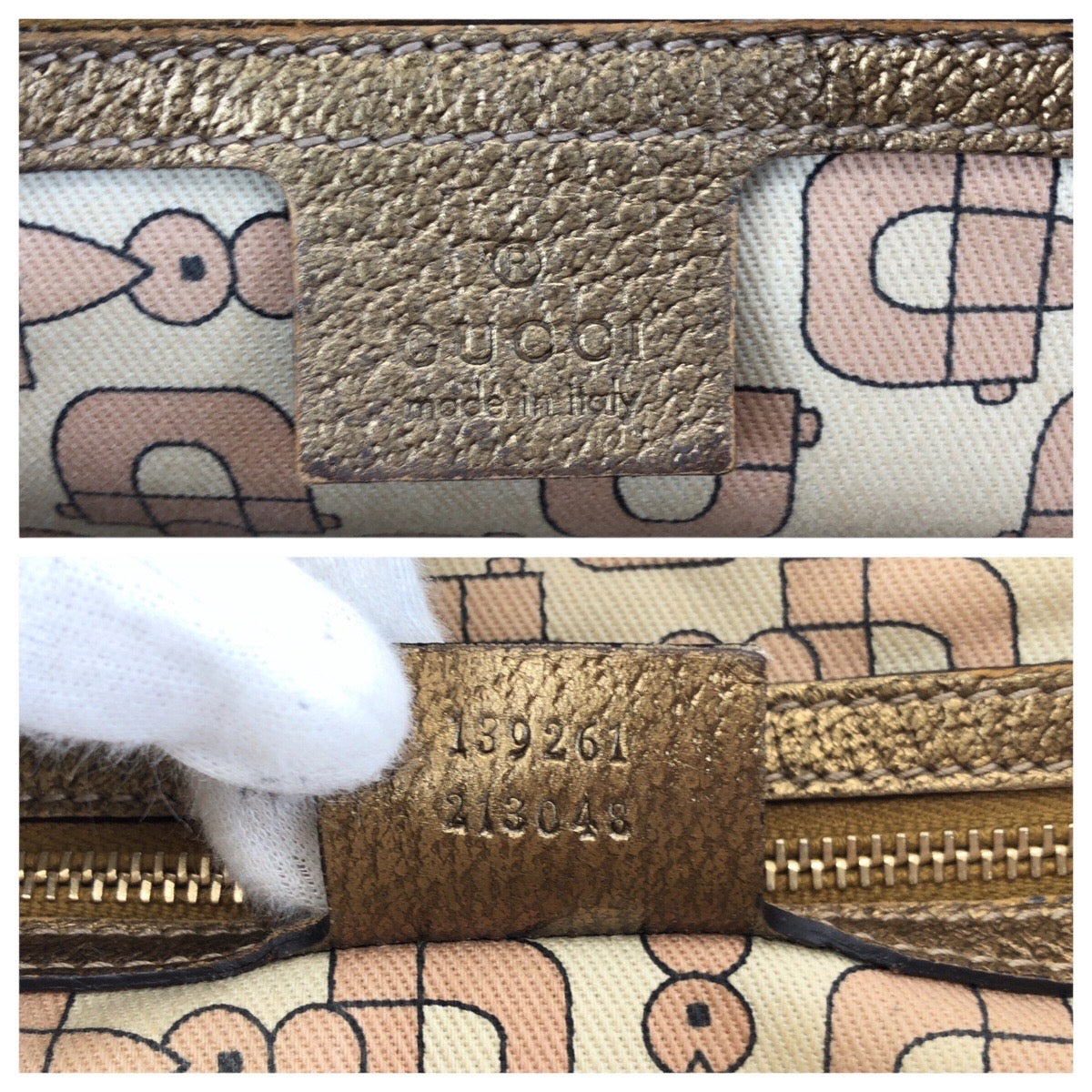 24130
GUCCI グッチ ベージュ ゴールド金具 GGキャンバス / レザー 139261 ミニトートバッグ ハンドバッグ レディース B21