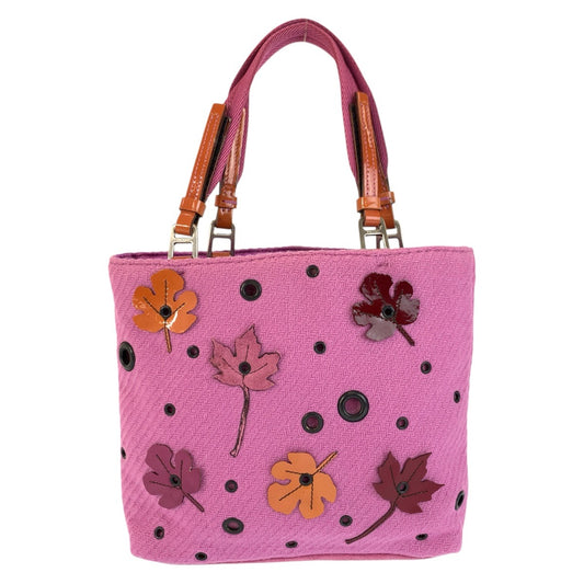 24131
PRADA プラダ ピンク シルバー金具 ウール / スウェード トートバッグ ハンドバッグ レディース AB21