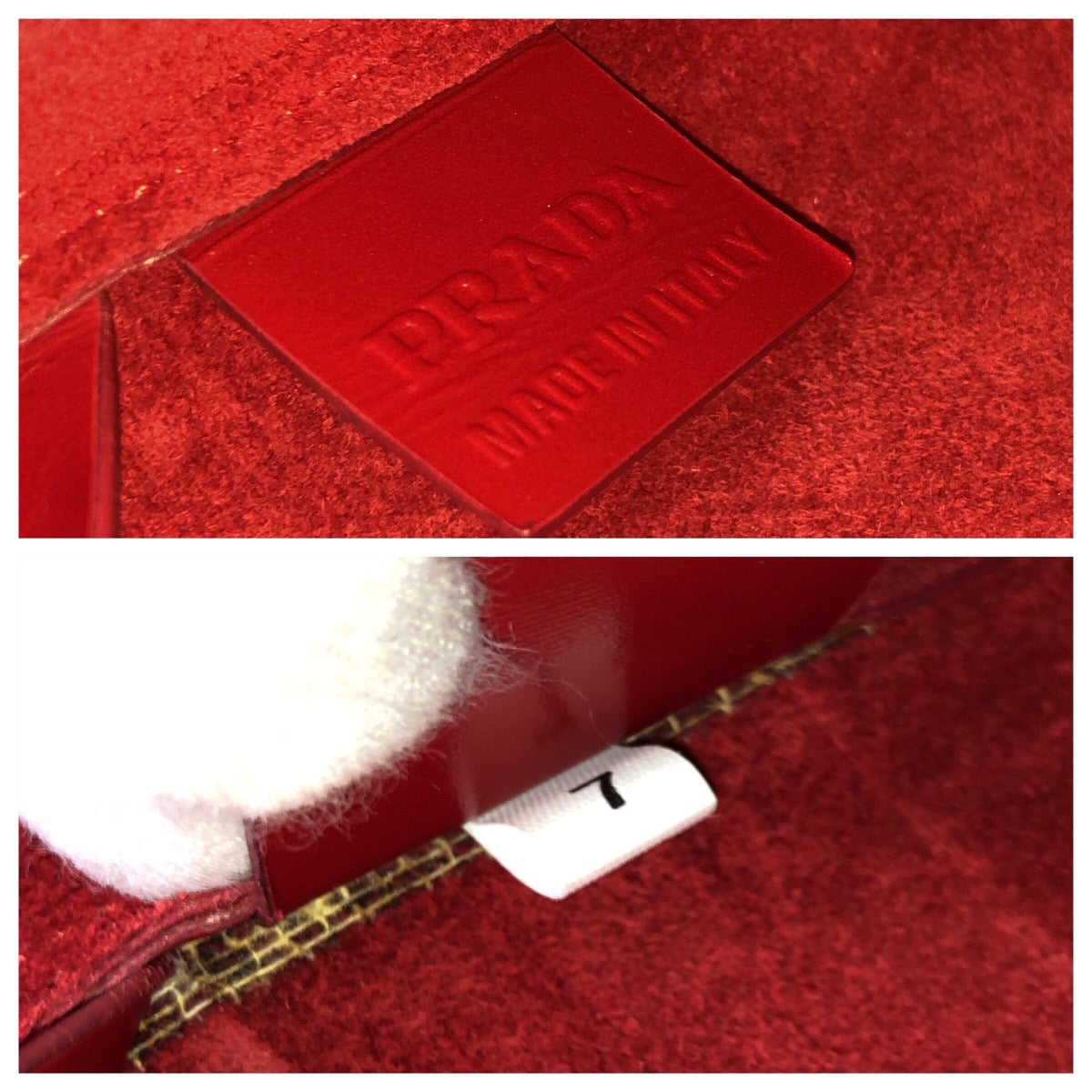 24132
PRADA プラダ ロゴ型抜き レッド シルバー金具 レザー トートバッグ ハンドバッグ レディース ABP42