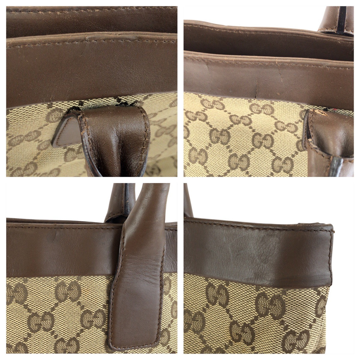 24133
GUCCI グッチ ブラウン ベージュ GGキャンバス / レザー 002 1119 ハンドバッグ トートバッグ レディース AB35