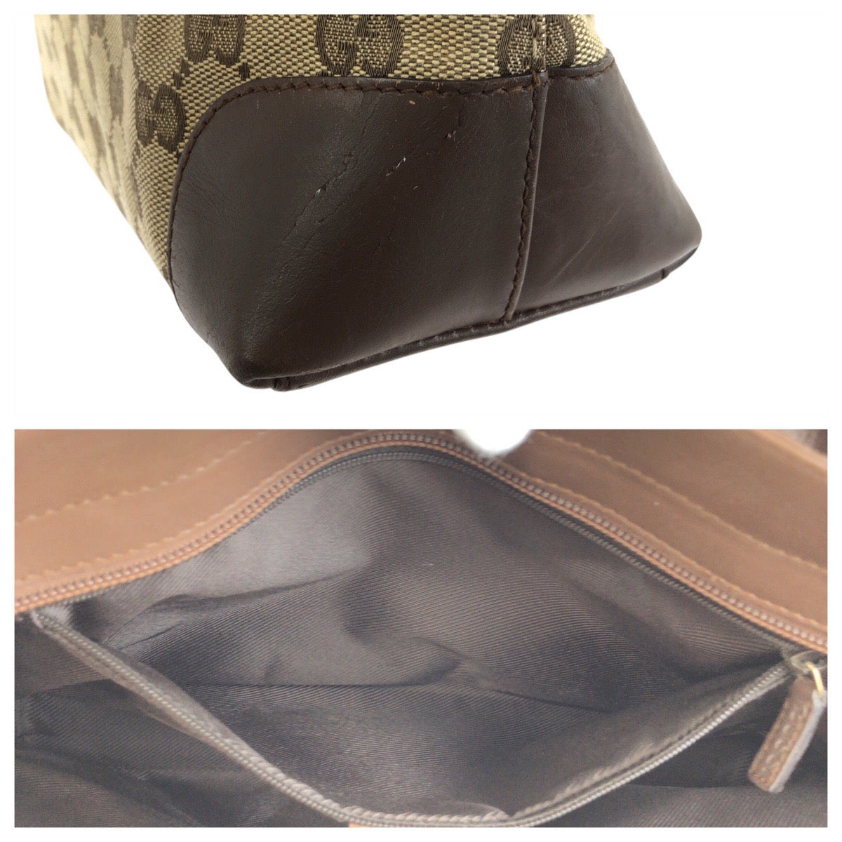 24133
GUCCI グッチ ブラウン ベージュ GGキャンバス / レザー 002 1119 ハンドバッグ トートバッグ レディース AB35