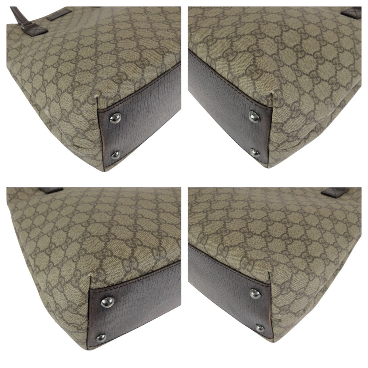 24134
GUCCI グッチ ブラウン ダークブラウン シルバー金具 GGスプリームキャンバス / レザー 131220 トートバッグ ショルダーバッグ レディース AB35