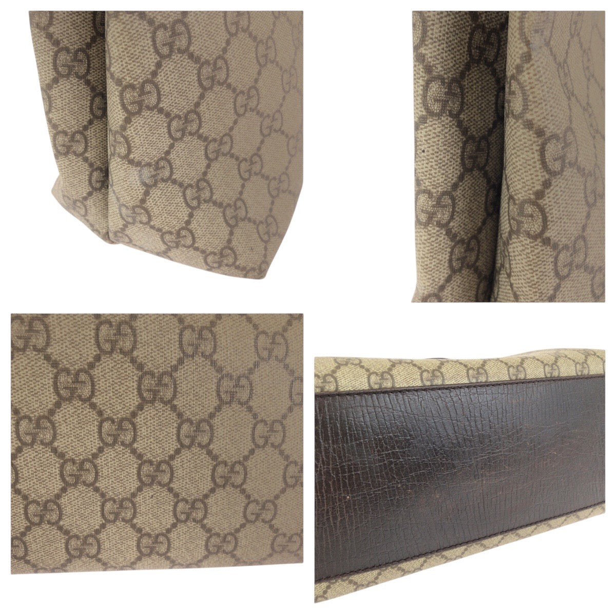 24134
GUCCI グッチ ブラウン ダークブラウン シルバー金具 GGスプリームキャンバス / レザー 131220 トートバッグ ショルダーバッグ レディース AB35