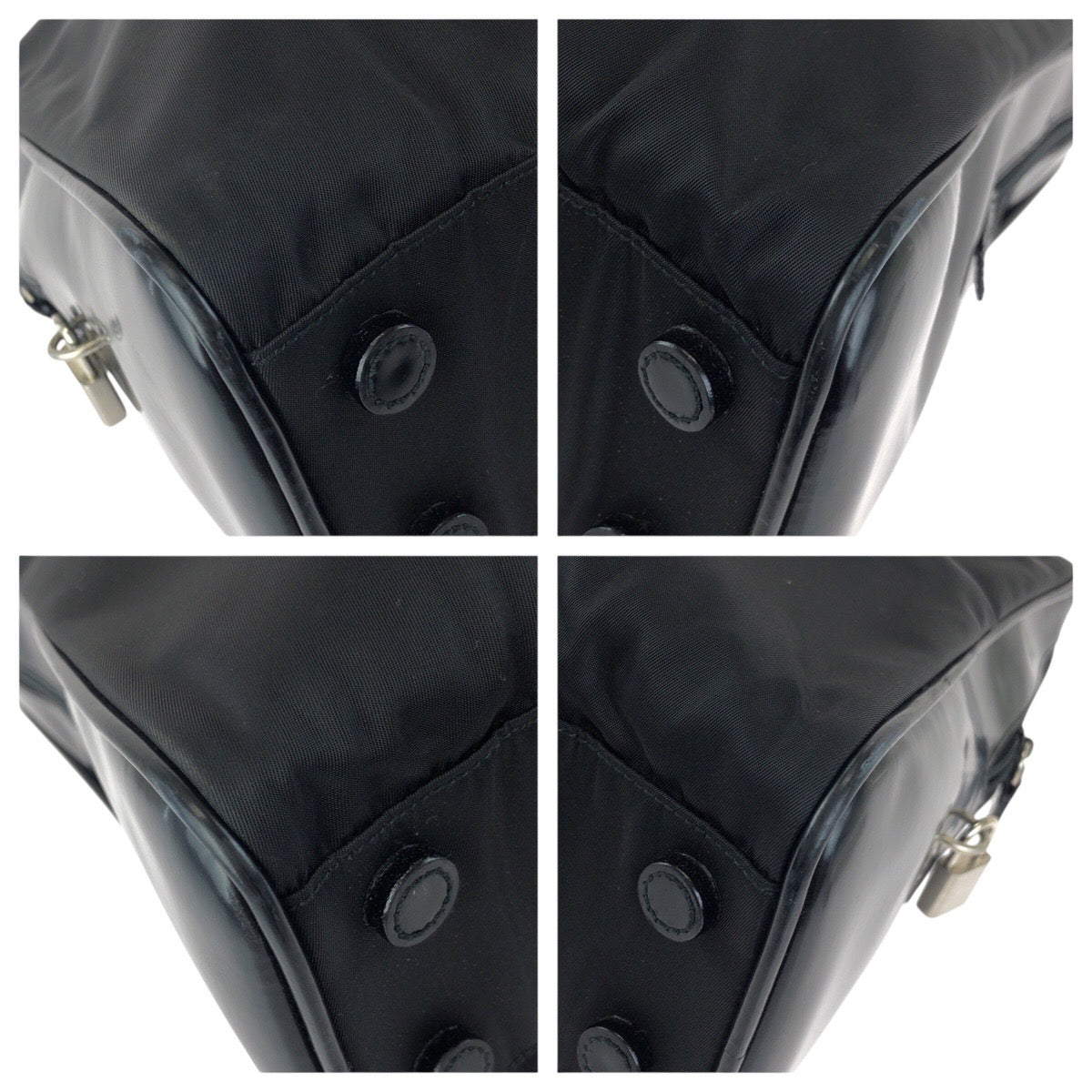 24135
PRADA プラダ テスート 三角ロゴプレート ブラック 黒 シルバー金具 ナイロン / レザー ビジネスバッグ ブリーフケース メンズ ABP36