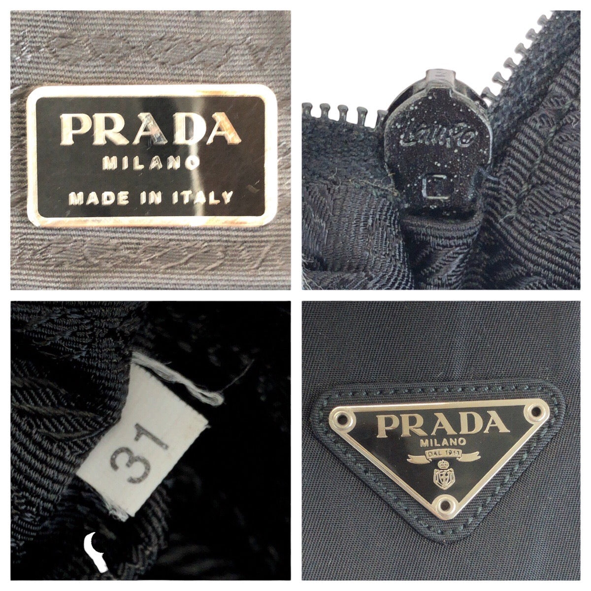 24135
PRADA プラダ テスート 三角ロゴプレート ブラック 黒 シルバー金具 ナイロン / レザー ビジネスバッグ ブリーフケース メンズ ABP36
