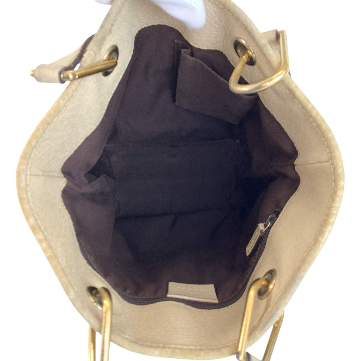 24136
GUCCI グッチ ベージュ アイボリー ゴールド金具 GGキャンバス / レザー 120840 トートバッグ ショルダーバッグ レディース B21