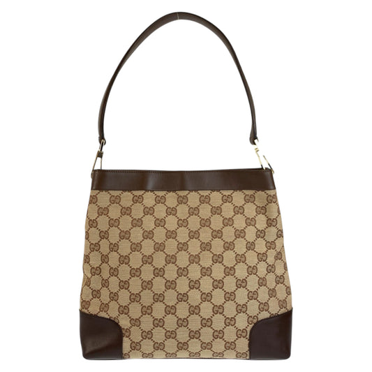 24137
GUCCI グッチ ベージュ ブラウン ゴールド金具 GGキャンバス / レザー 001 4231 ショルダーバッグ レディース ABP35