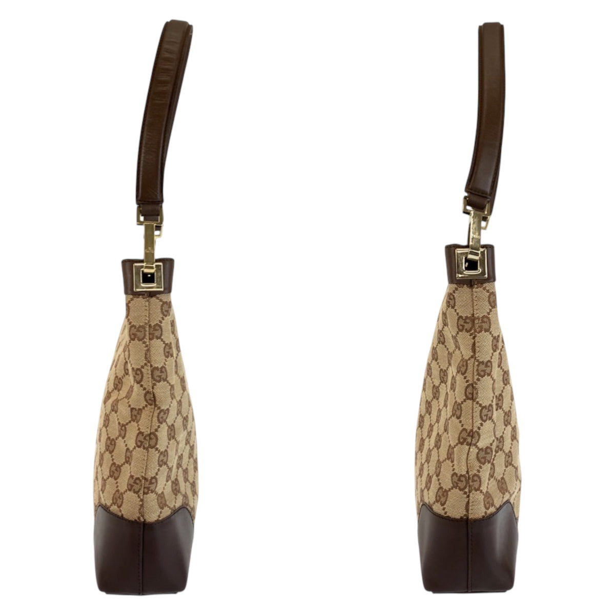 24137
GUCCI グッチ ベージュ ブラウン ゴールド金具 GGキャンバス / レザー 001 4231 ショルダーバッグ レディース ABP35
