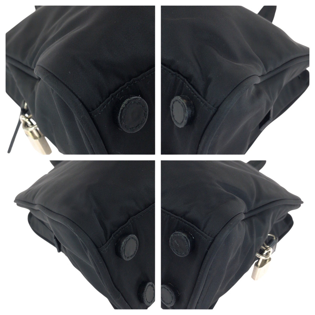 24138
PRADA プラダ テスート 三角ロゴプレート ブラック 黒 シルバー金具 ナイロン ビジネスバッグ ブリーフケース ハンドバッグ メンズ A42