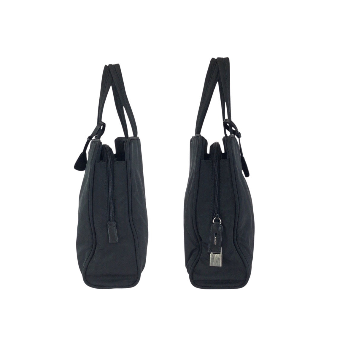 24138
PRADA プラダ テスート 三角ロゴプレート ブラック 黒 シルバー金具 ナイロン ビジネスバッグ ブリーフケース ハンドバッグ メンズ A42
