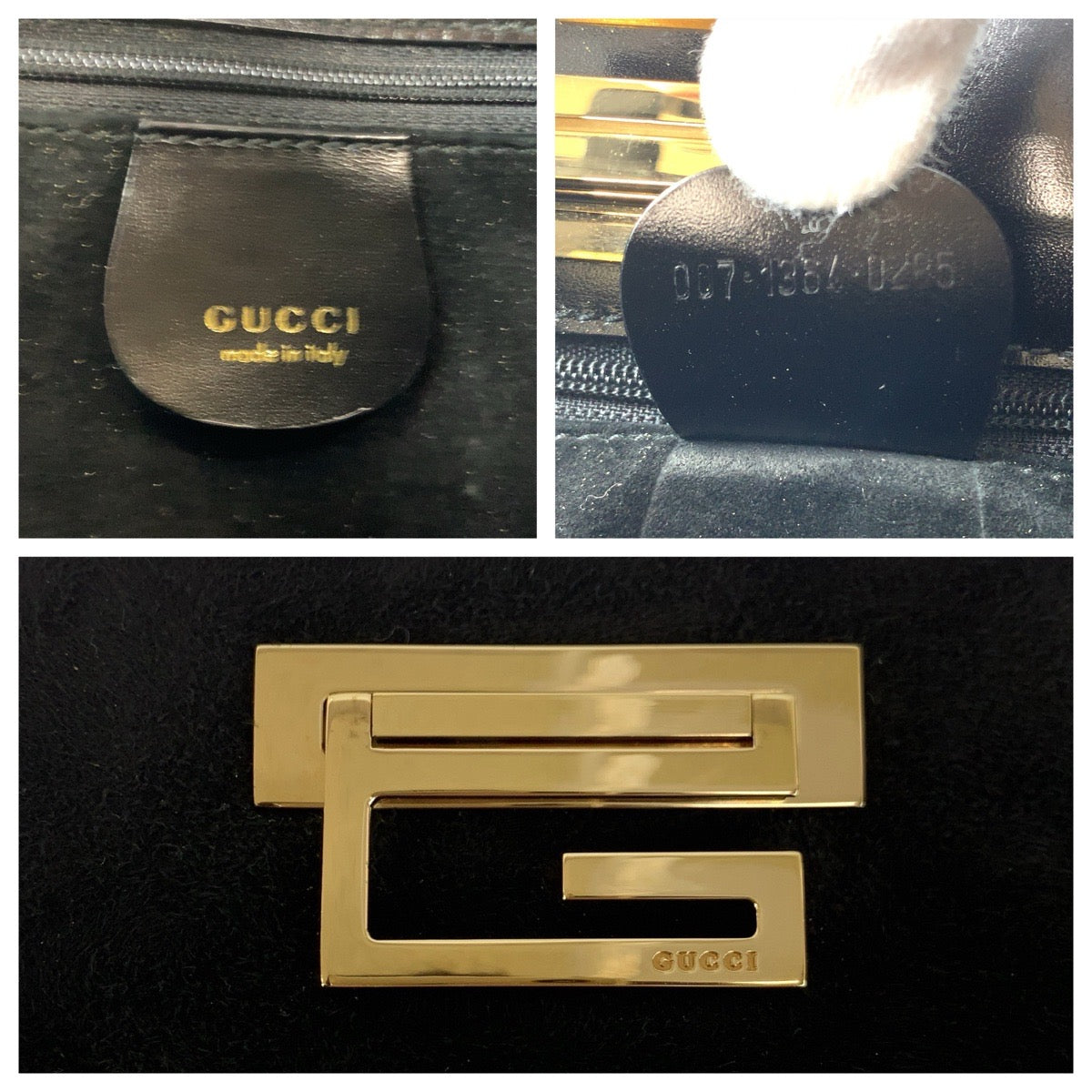 24140
GUCCI グッチ ブラック 黒 ゴールド金具 スウェード 007 1364 0285 ハンドバッグ トートバッグ レディース ABP28