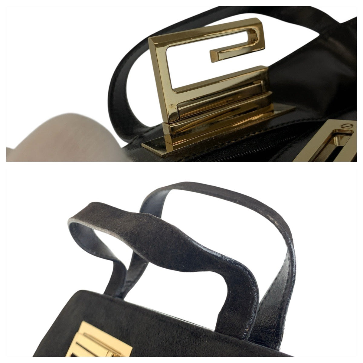 24140
GUCCI グッチ ブラック 黒 ゴールド金具 スウェード 007 1364 0285 ハンドバッグ トートバッグ レディース ABP28