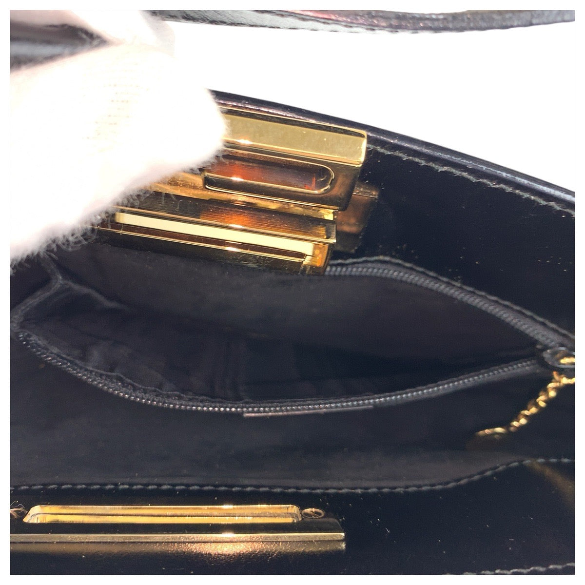 24140
GUCCI グッチ ブラック 黒 ゴールド金具 スウェード 007 1364 0285 ハンドバッグ トートバッグ レディース ABP28