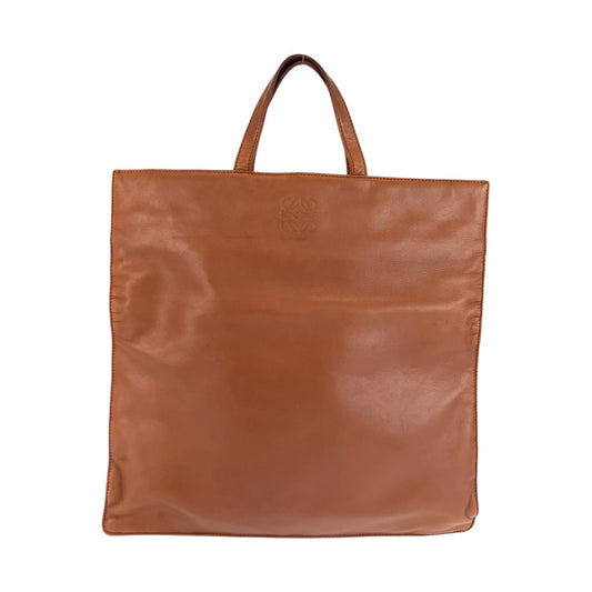 24145
LOEWE ロエベ アナグラム ブラウン キャメル ゴールド金具 レザー トートバッグ ハンドバッグ レディース ABP35