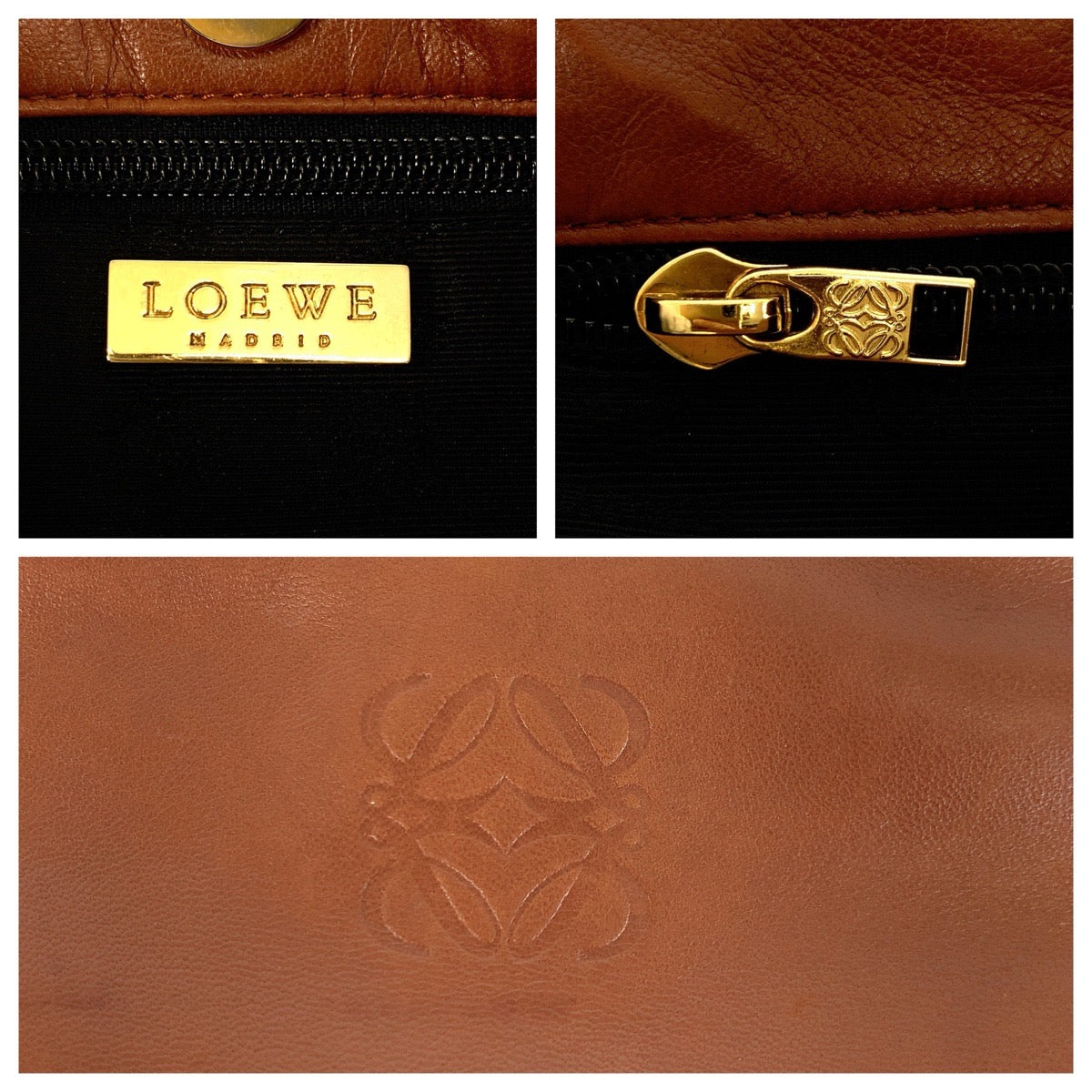 24145
LOEWE Loewe Anagram Brown Camel Gold Hardware Leather Tote Bag Handbag Ladies ABP35