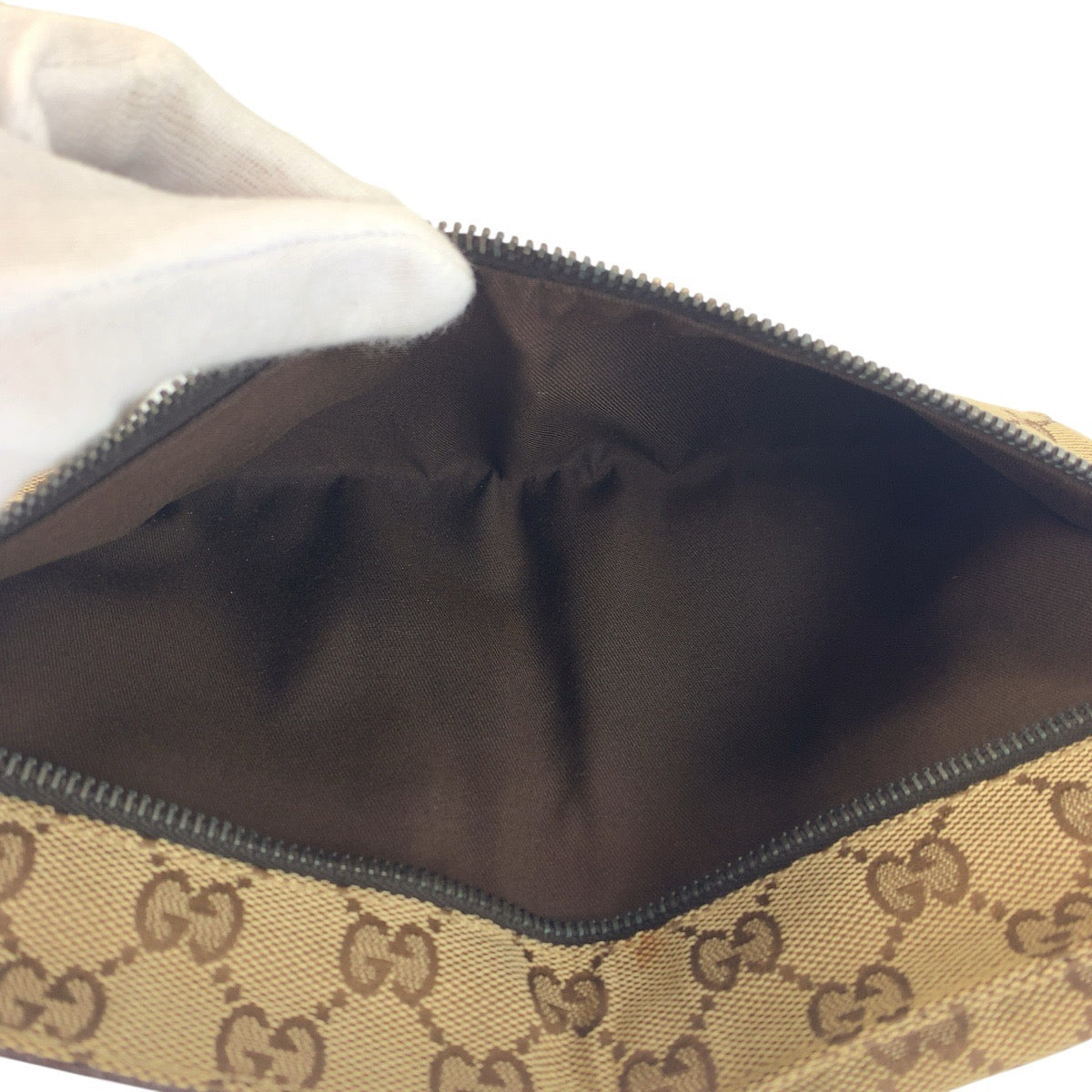 24146
GUCCI グッチ ブラウン ベージュ GGキャンバス / レザー 28566 ボディバッグ ウエストポーチ 男女兼用 メンズ AB42