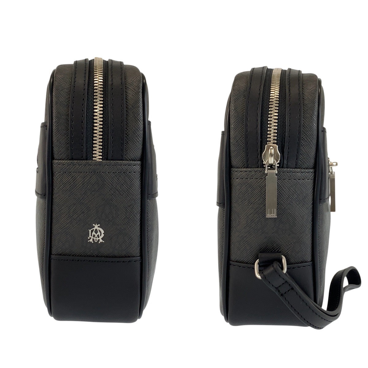 24147
Dunhill Windsor Black Black Silver Hardware PVC Clutch Bag Second Bag Men's A21