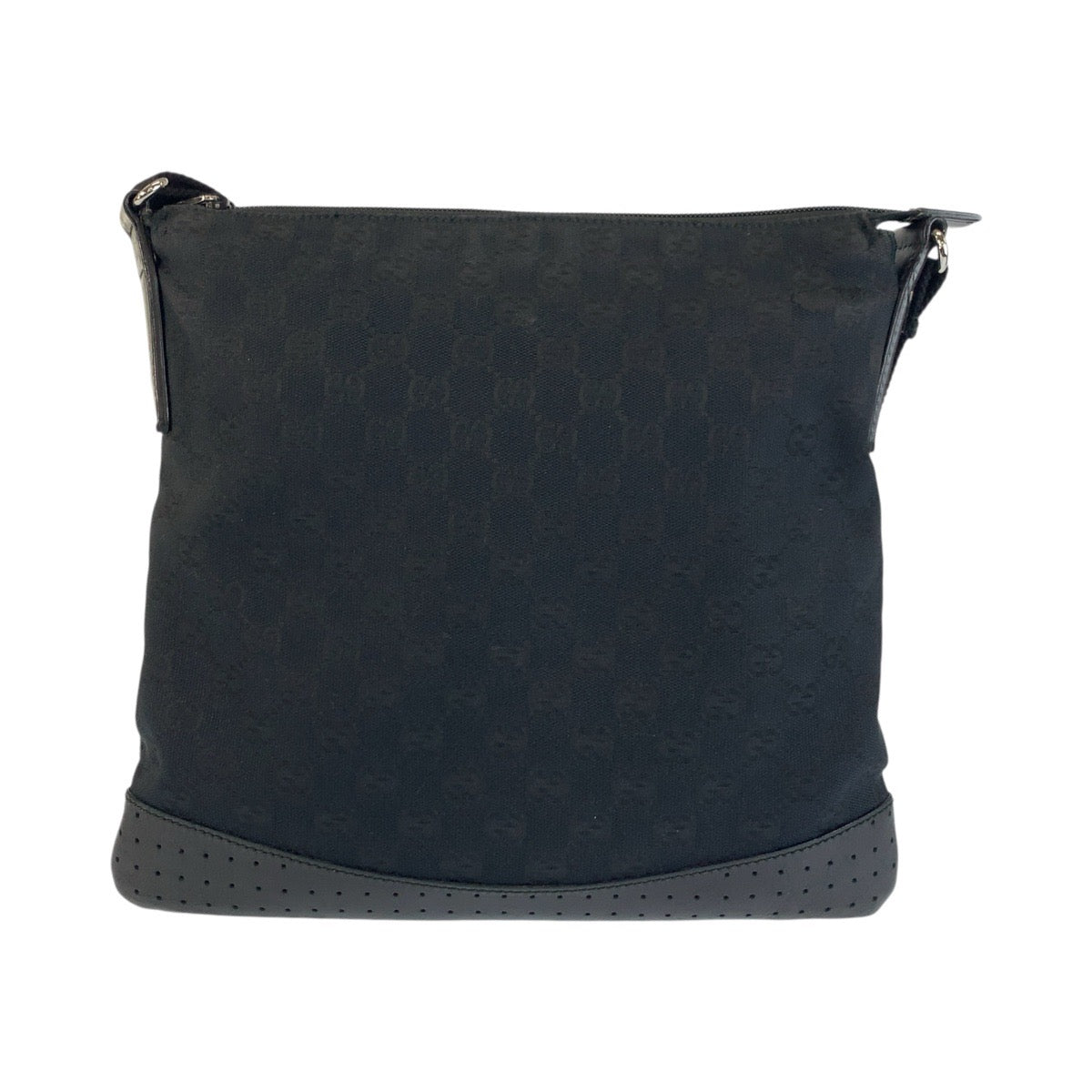 24149
GUCCI グッチ ブラック 黒 GGキャンバス / レザー 145857 ショルダーバッグ ポシェット レディース AB44