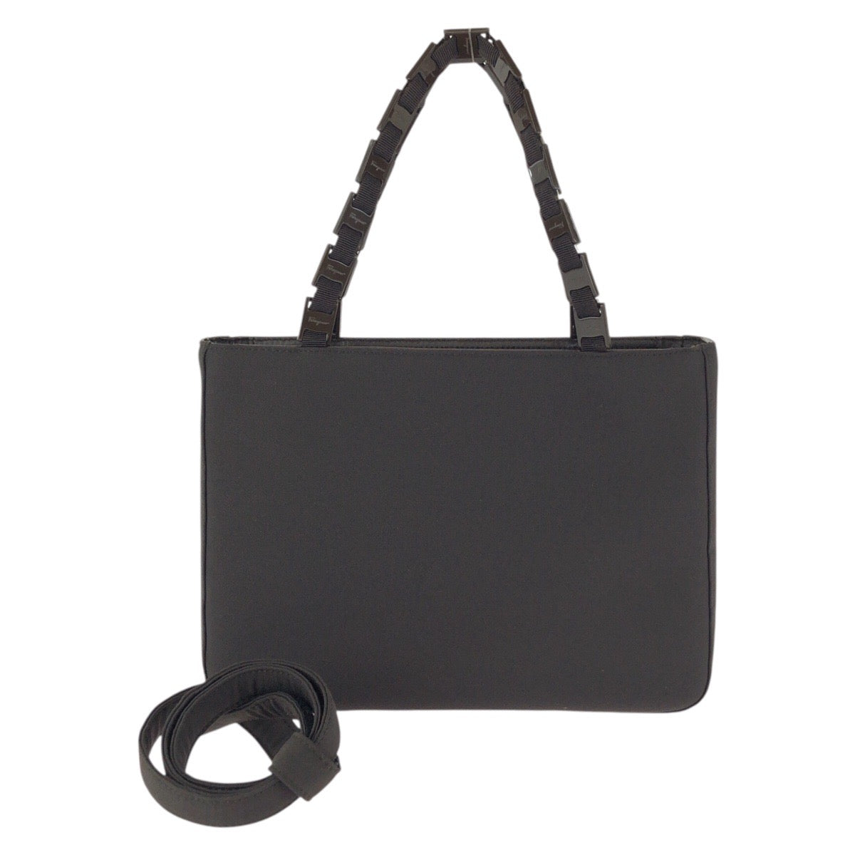 24150
Salvatore Ferragamo サルヴァトーレフェラガモ ヴァラチェーン ２way ブラウン シルバー金具 ナイロン / レザー AU-21 9324 ハンドバッグ ショルダーバッグ レディース A28