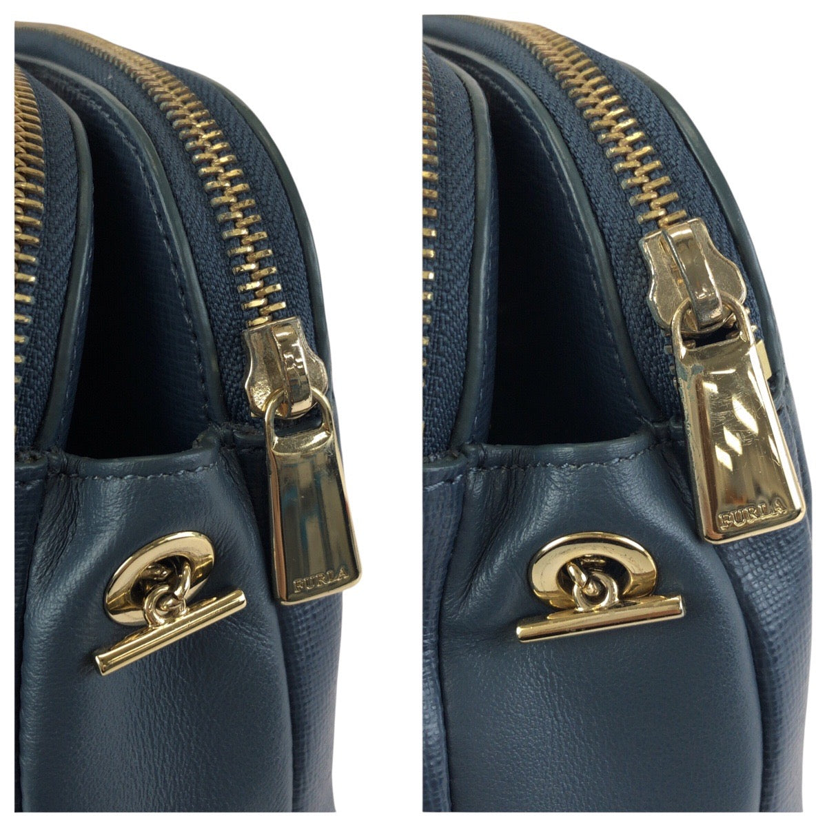 24151
Furla フルラ カプリッチョ ブルー ゴールド金具 レザー チェーンショルダーバッグ レディース ABP8