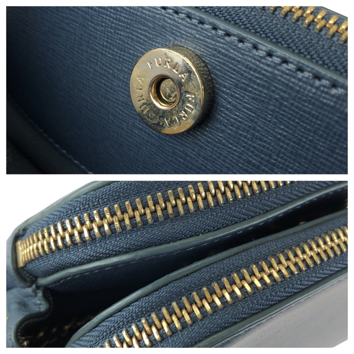 24151
Furla フルラ カプリッチョ ブルー ゴールド金具 レザー チェーンショルダーバッグ レディース ABP8