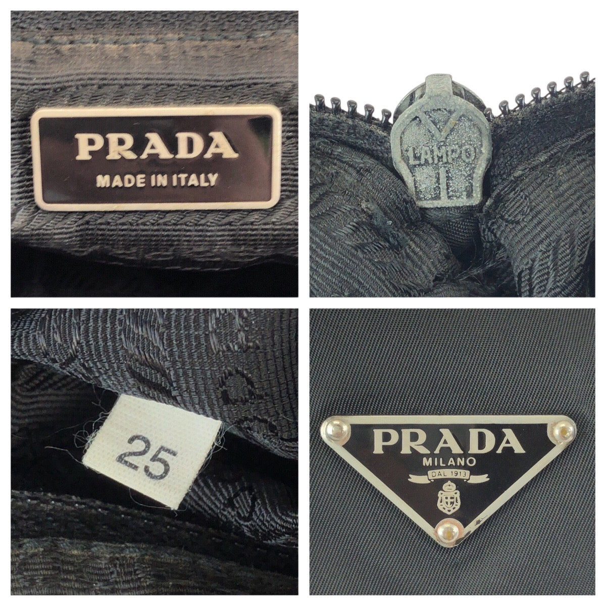 24152
PRADA プラダ テスート 三角ロゴプレート ブラック 黒 シルバー金具 ナイロン / レザー ショルダーバッグ メッセンジャーバッグ レディース AB35