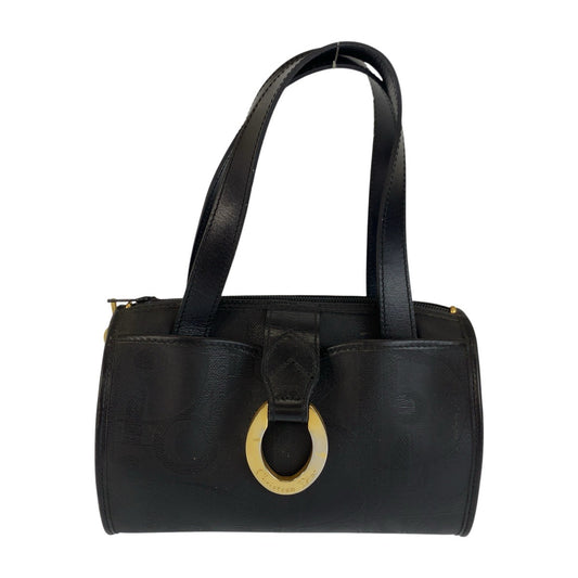 24153
Christian Dior クリスチャンディオール ヴィンテージ トロッター ブラック 黒 ゴールド金具 PVC / レザー ハンドバッグ ミニボストンバッグ レディース ABP44