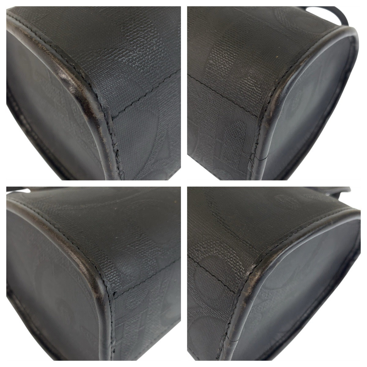 24153
Christian Dior クリスチャンディオール ヴィンテージ トロッター ブラック 黒 ゴールド金具 PVC / レザー ハンドバッグ ミニボストンバッグ レディース ABP44