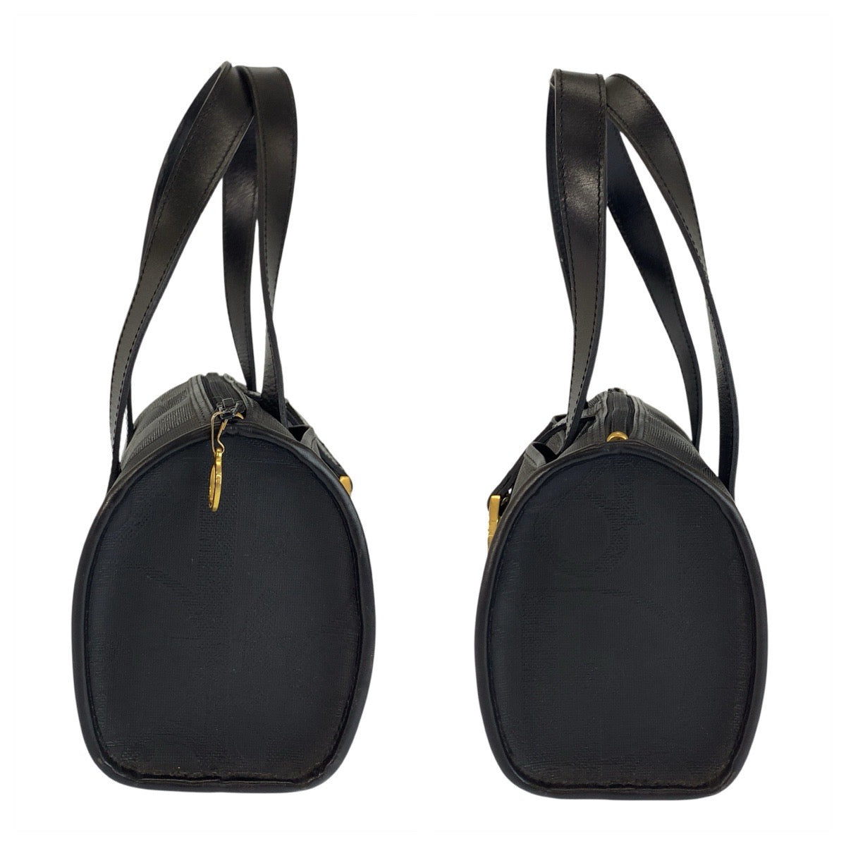 24153
Christian Dior クリスチャンディオール ヴィンテージ トロッター ブラック 黒 ゴールド金具 PVC / レザー ハンドバッグ ミニボストンバッグ レディース ABP44