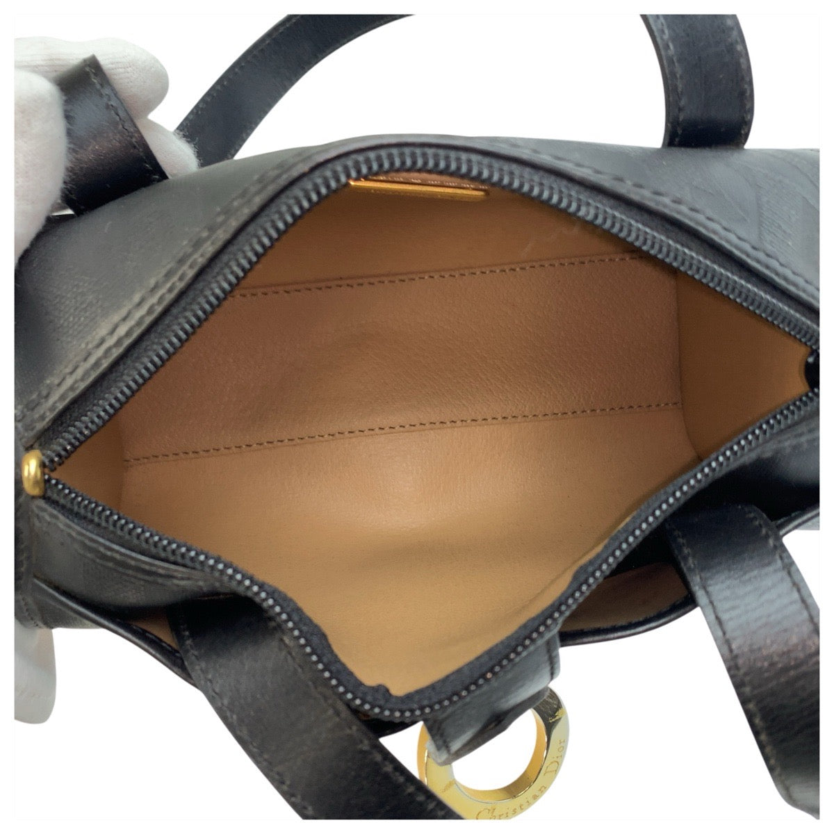 24153
Christian Dior クリスチャンディオール ヴィンテージ トロッター ブラック 黒 ゴールド金具 PVC / レザー ハンドバッグ ミニボストンバッグ レディース ABP44