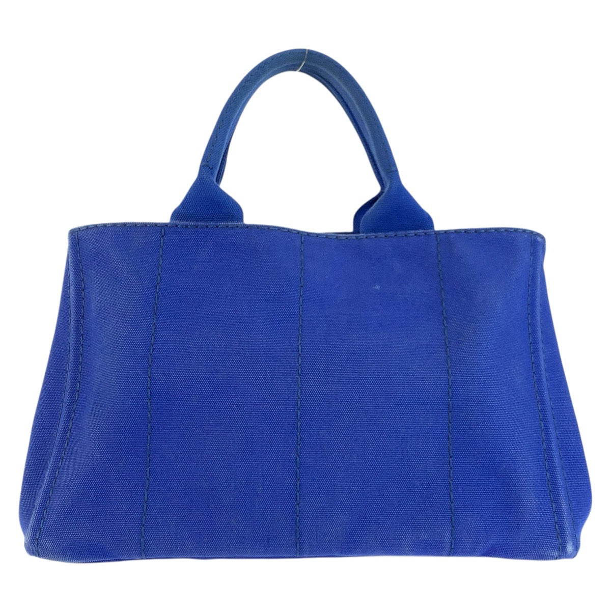 24156
PRADA プラダ カナパトート 三角ロゴプレート ブルー キャンバス トートバッグ ハンドバッグ レディース AB44