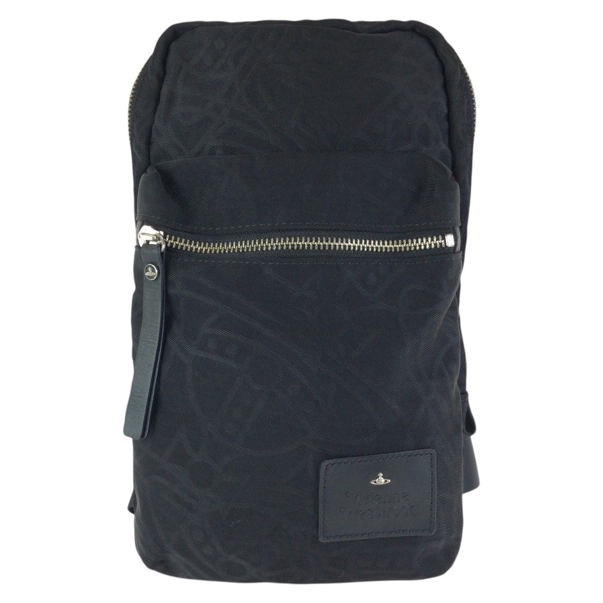24157
Vivienne Westwood ヴィヴィアンウエストウッド ラインORBエンボス ブラック 黒 シルバー金具 ナイロン / レザー ボディバッグ ショルダーバッグ レディース ABP16