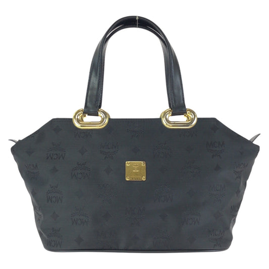 24158
MCM エム シー エム ヴィンテージ ヴィセトス ブラック 黒 ゴールド金具 ナイロン / レザー ハンドバッグ レディース ABP16