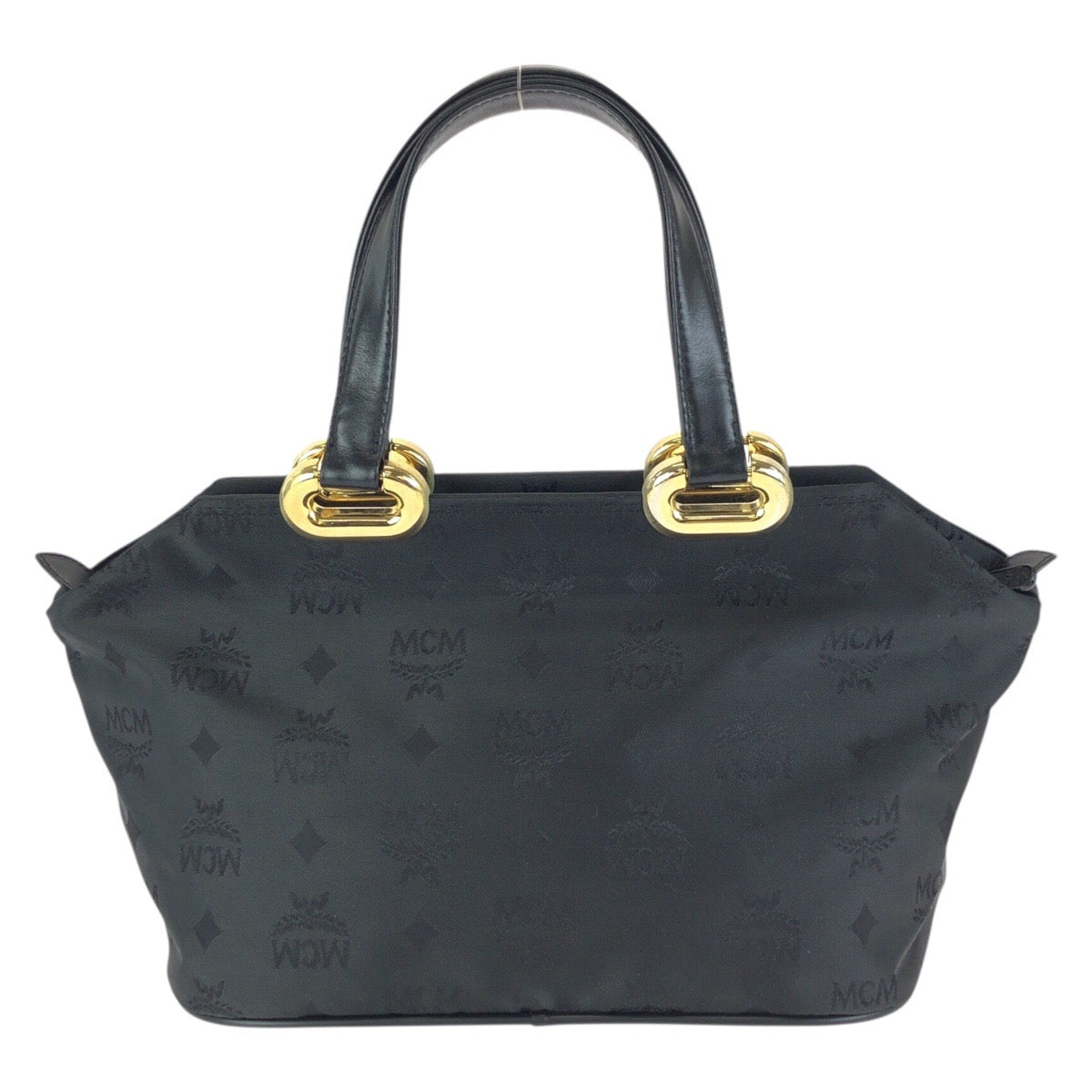 24158
MCM エム シー エム ヴィンテージ ヴィセトス ブラック 黒 ゴールド金具 ナイロン / レザー ハンドバッグ レディース ABP16