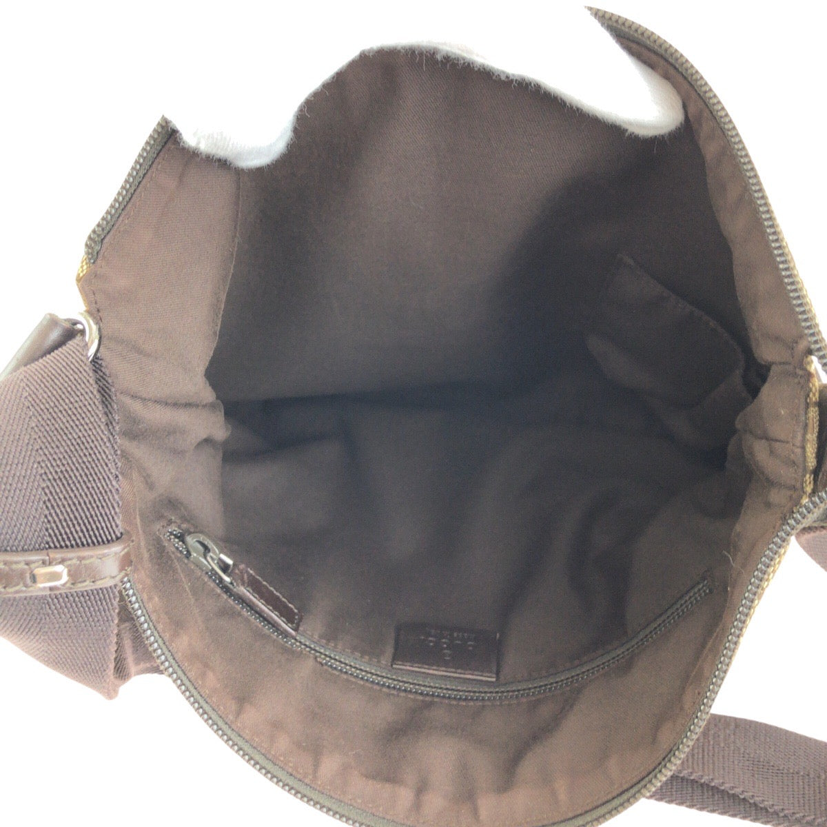 24159
GUCCI グッチ ブラウン ベージュ シルバー金具 GGキャンバス / レザー 145857 ショルダーバッグ メッセンジャーバッグ レディース AB35
