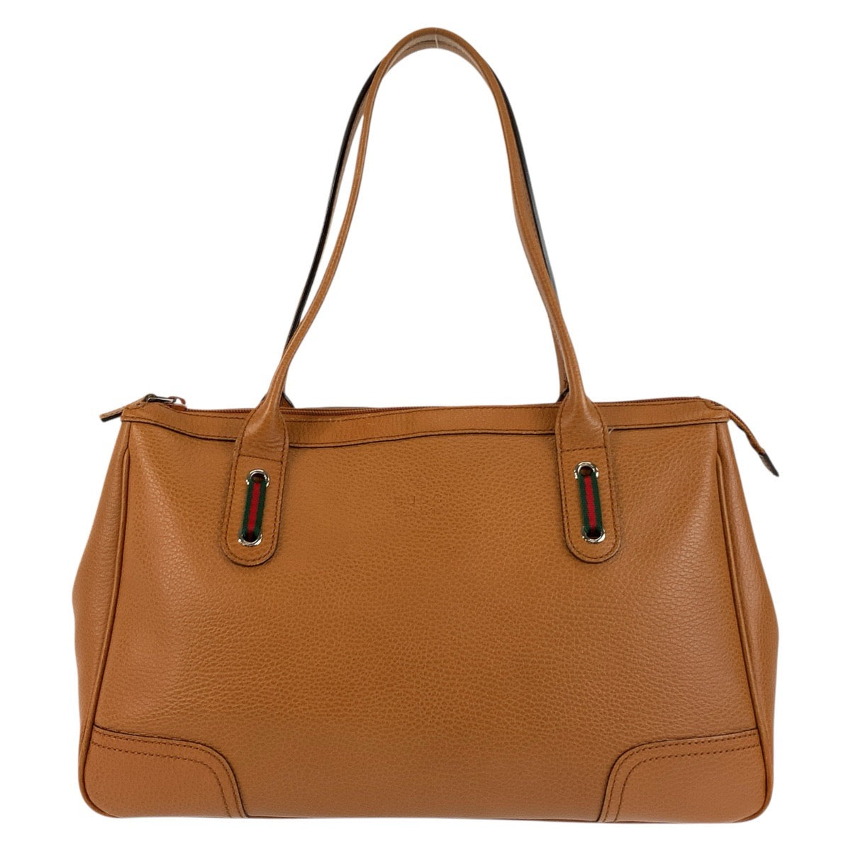 24165
GUCCI グッチ シェリーライン ブラウン シルバー金具 レザー 293599 トートバッグ ショルダーバッグ レディース A44