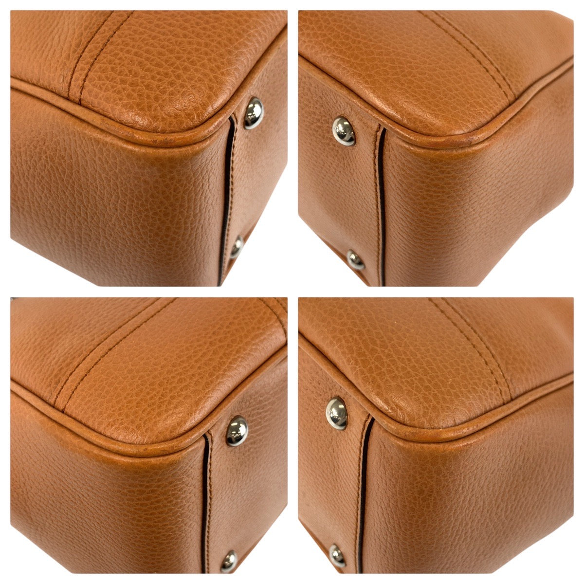 24165
GUCCI グッチ シェリーライン ブラウン シルバー金具 レザー 293599 トートバッグ ショルダーバッグ レディース A44