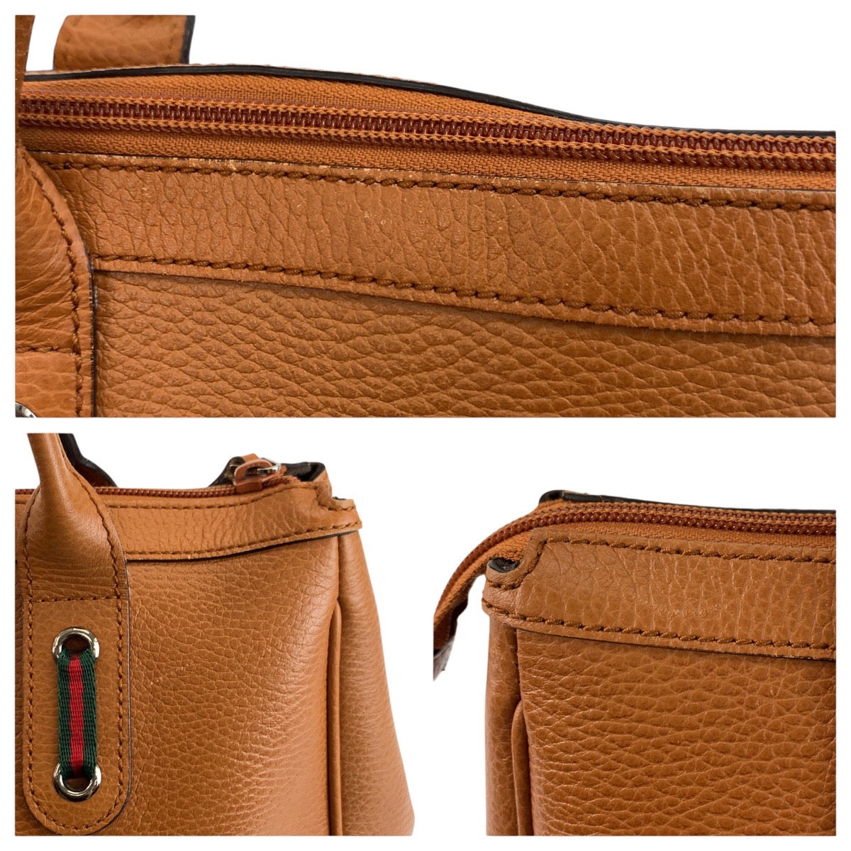 24165
GUCCI グッチ シェリーライン ブラウン シルバー金具 レザー 293599 トートバッグ ショルダーバッグ レディース A44