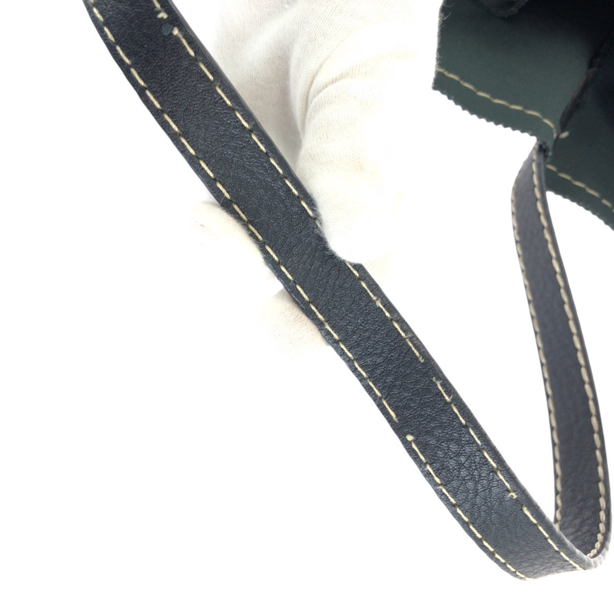 24166
PRADA プラダ 三角ロゴプレート カーキ グリーン シルバー金具 レザー / ネオプレーン トートバッグ ショルダーバッグ レディース ABP35