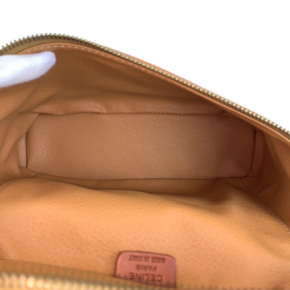 24167
CELINE セリーヌ ヴィンテージ マカダム ブラウン ゴールド金具 PVC / レザー M95 ハンドバッグ バニティバッグ レディース ABP30
