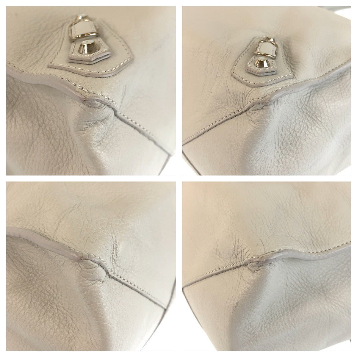 24169
BALENCIAGA バレンシアガ ザ ペーパー グレー シルバー金具 レザー 236701 トートバッグ ハンドバッグ レディース A63
