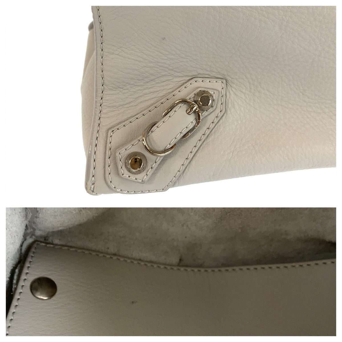 24169
BALENCIAGA バレンシアガ ザ ペーパー グレー シルバー金具 レザー 236701 トートバッグ ハンドバッグ レディース A63