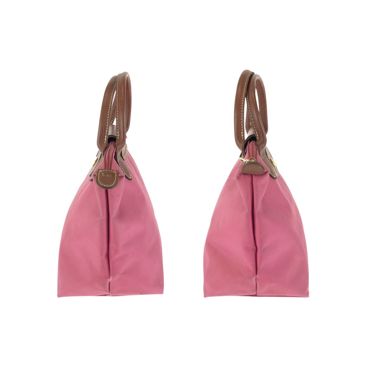 24173
Longchamp ロンシャン ル プリアージュ ピンク ブラウン ゴールド金具 ナイロン / レザー ハンドバッグ トートバッグ レディース ABP8